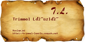 Trimmel László névjegykártya