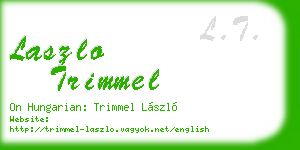 laszlo trimmel business card
